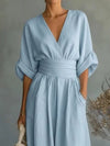 Full Size Half Sleeve Wide Leg Jumpsuit Plus Size