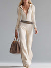 Pip Striped Zip-Front Hooded Jumpsuit