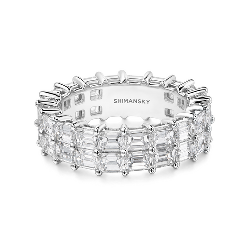 Emerald Cut Double Eternity Ring