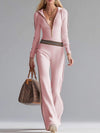 Pip Striped Zip-Front Hooded Jumpsuit