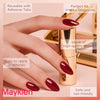 Mayklen Wine Red Stick On Nails - 24 Pcs