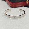 [LUXE JEWELRY] LOVE BRACELET 6.1MM 1 DIAMOND OPEN CUFF