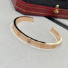 [LUXE JEWELRY] LOVE BRACELET 6.1MM 1 DIAMOND OPEN CUFF