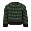 Black and green pied de poule Baby Sweatshirt with Dragon Appliqué