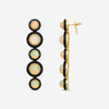 Goshwara G-One 18K Yellow Gold Opal & Onyx Drop Earrings JE0628-OPOXY