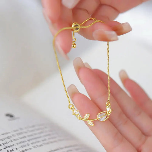 Adjustable Charm Bracelet for Women Elegant Crystal Bracelet