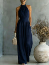 Full Size Half Sleeve Wide Leg Jumpsuit Plus Size