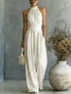 Full Size Half Sleeve Wide Leg Jumpsuit Plus Size