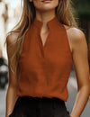 Sloane | Women's Sleeveless Linen Halter Neck Blouse Top