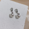 Vertical 4-Stone Diamond Graduated Drop Earrings
