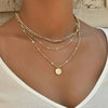 Triple Layer Crystal Necklace for Women | Water Drop, Star & Heart Pendant
