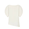 Asymmetrical Hem Blouse Boat Neck