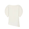 Asymmetrical Hem Blouse Boat Neck