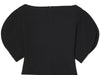 Asymmetrical Hem Blouse Boat Neck