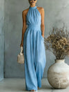 Full Size Half Sleeve Wide Leg Jumpsuit Plus Size