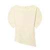 Asymmetrical Hem Blouse Boat Neck