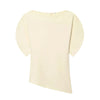 Asymmetrical Hem Blouse Boat Neck