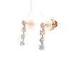 Vertical 4-Stone Diamond Graduated Drop Earrings