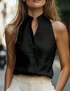 Sloane | Women's Sleeveless Linen Halter Neck Blouse Top