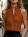 Sloane | Women's Sleeveless Linen Halter Neck Blouse Top