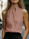 Sloane | Women's Sleeveless Linen Halter Neck Blouse Top