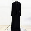 Black Rhinestone Button Blazer Maxi Dress with High Slit for Friday Night Vibes Women
