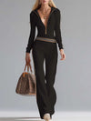 Pip Striped Zip-Front Hooded Jumpsuit