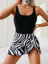 Printed Wide-Strap One-Piece Swimsuit from Hot Topic Goods